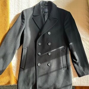 Double breasted cashmere wool coat